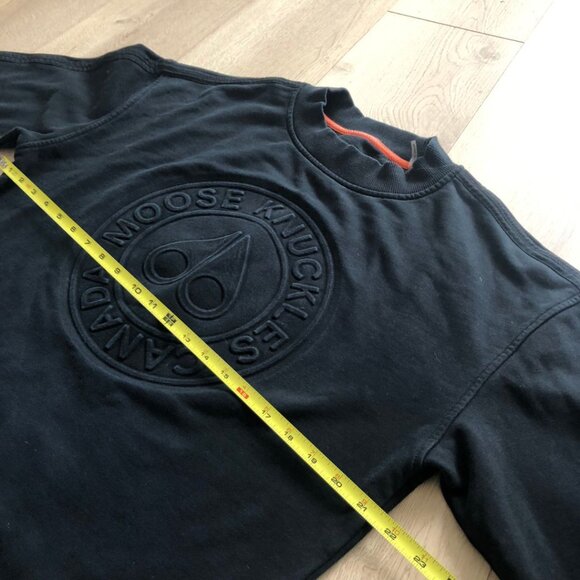 Used - Moose Knuckles Men's Homecrest Cotton Sweatshirt in Black Size S - Picture 13 of 17